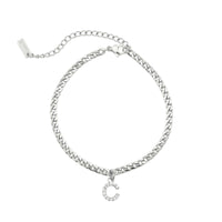 Thumbnail for Silver Initial Anklet - Ankle Bracelet - Anklet for Women - Silver Leg Bracelet Anklet C Brother & Sisters