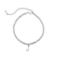 Thumbnail for Silver Initial Anklet - Ankle Bracelet - Anklet for Women - Silver Leg Bracelet Anklet J Brother & Sisters