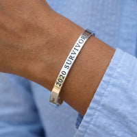 Thumbnail for Adjustable bracelet — close-up of the details, silver | SKU: 2020s-wg