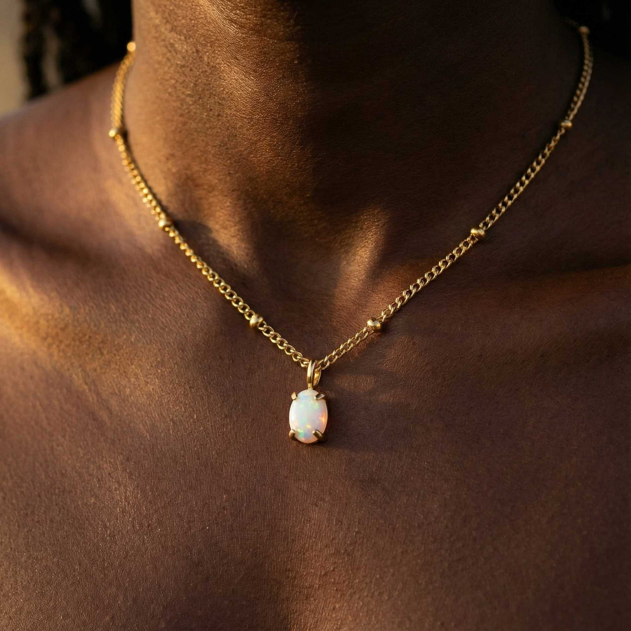 Opal Pendant Necklace