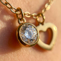 Thumbnail for Heart & Crystal Anklet