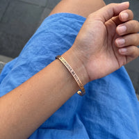 Thumbnail for Cuff bracelet — worn, real size, rose gold | SKU: bgby-rg
