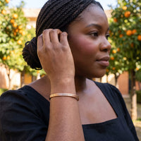 Thumbnail for Engraved bracelet — worn, everyday gesture, rose gold | SKU: btuvoy-rg