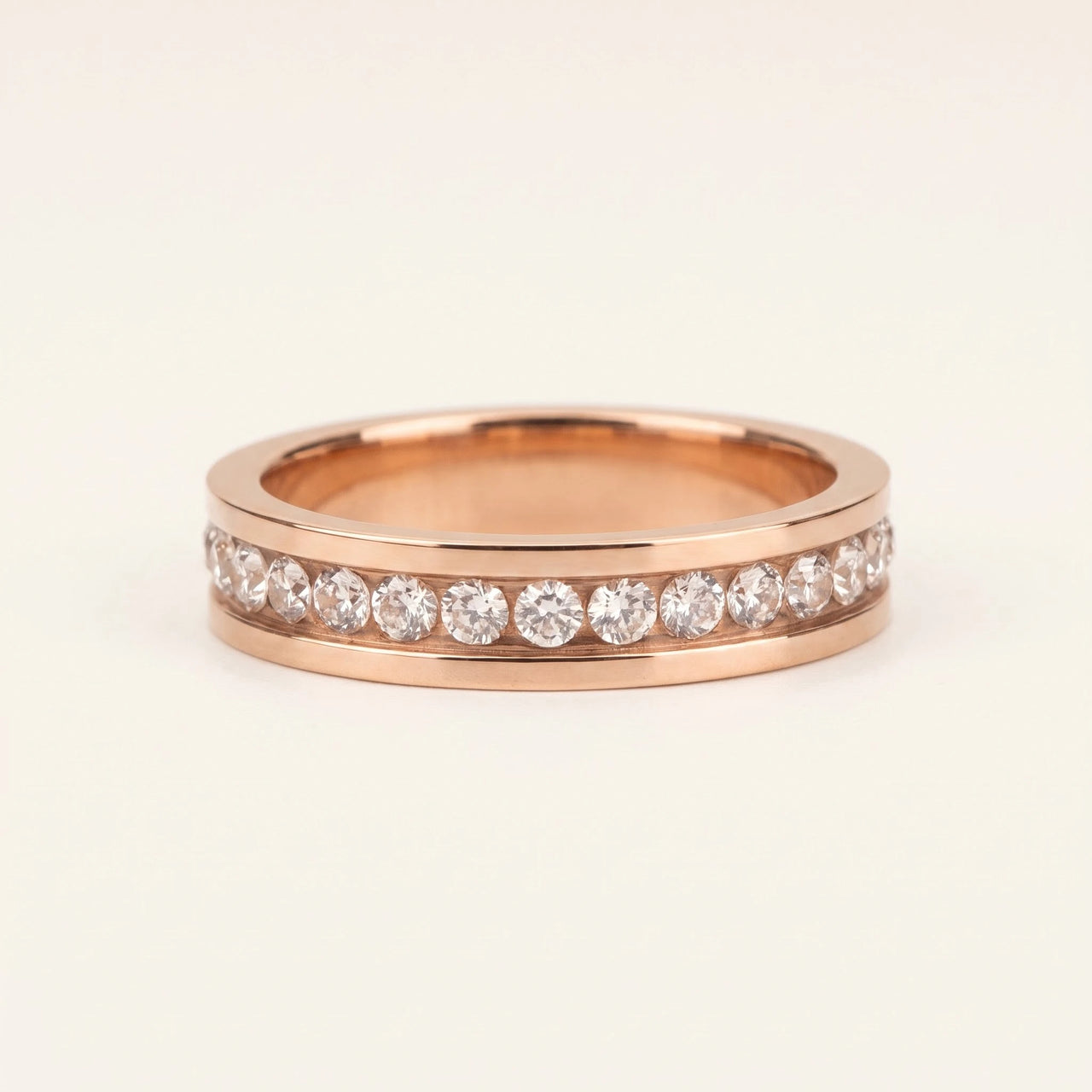 Engagement Ring with Crystals in rose gold, product photo | SKU: 25535390-5-rose-gold