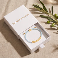 Thumbnail for Light blue bracelet — in the gift box, gold | SKU: leciel-g