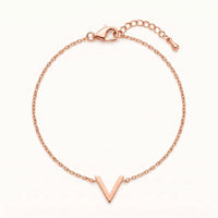 Thumbnail for Chevron bracelet — product photo on a white background, rose gold | SKU: 9443177-rose-gold