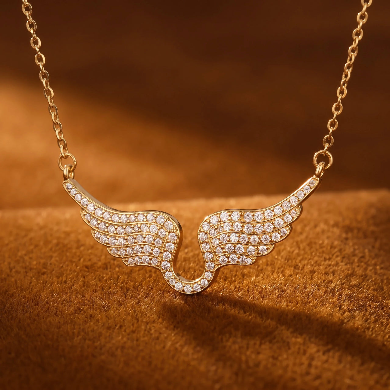 Close-up of the gold necklace | SKU: 42002-gold