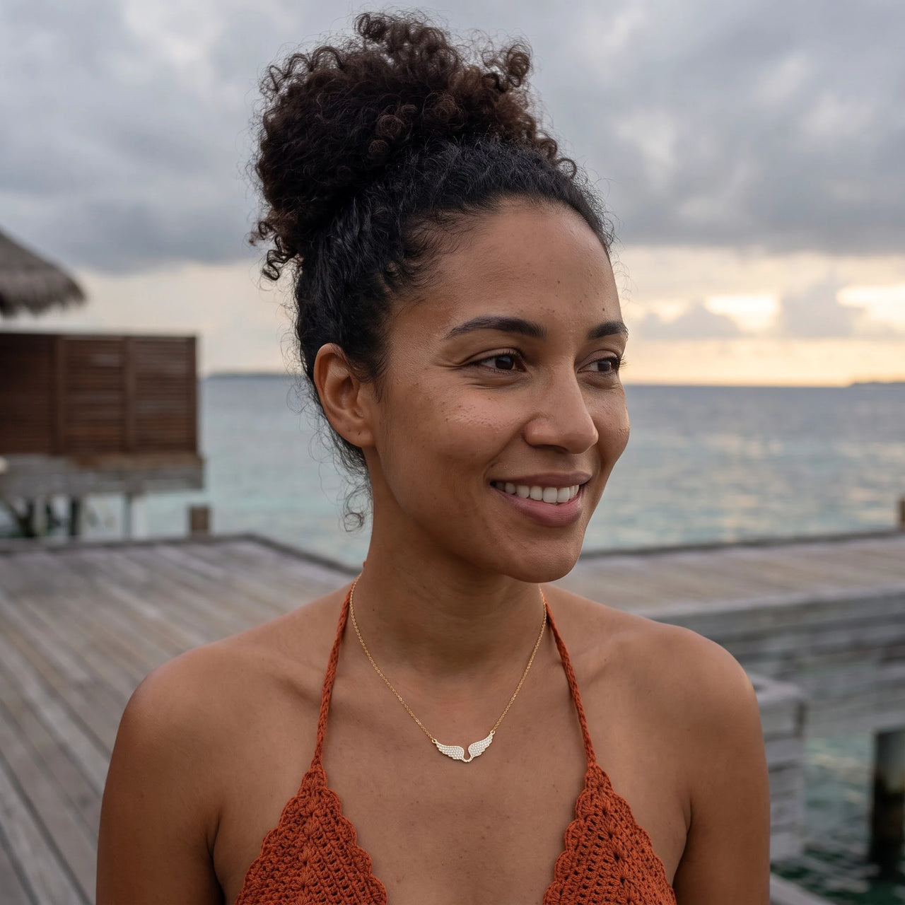 The gold necklace worn every day | SKU: 42002-gold