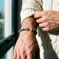 Thumbnail for Rose Gold Viking & Grey Stones – pushing up a knit sleeve | Brother & Sisters | SKU: 21039839-rose-gold-XS-14-15, 21039839-rose-gold-S-16-17, 21039839-rose-gold-M-18-19, 21039839-rose-gold-L-20-21, 21039839-rose-gold-XL-22-23