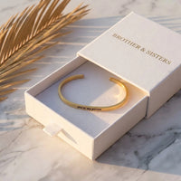 Thumbnail for Bracelet with words — in the gift box, gold | SKU: 8174603-gold-color